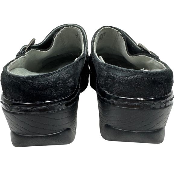 KLOGS Austin Black Suede Tapestry Clog, Women's Size 7 - Picture 4 of 8